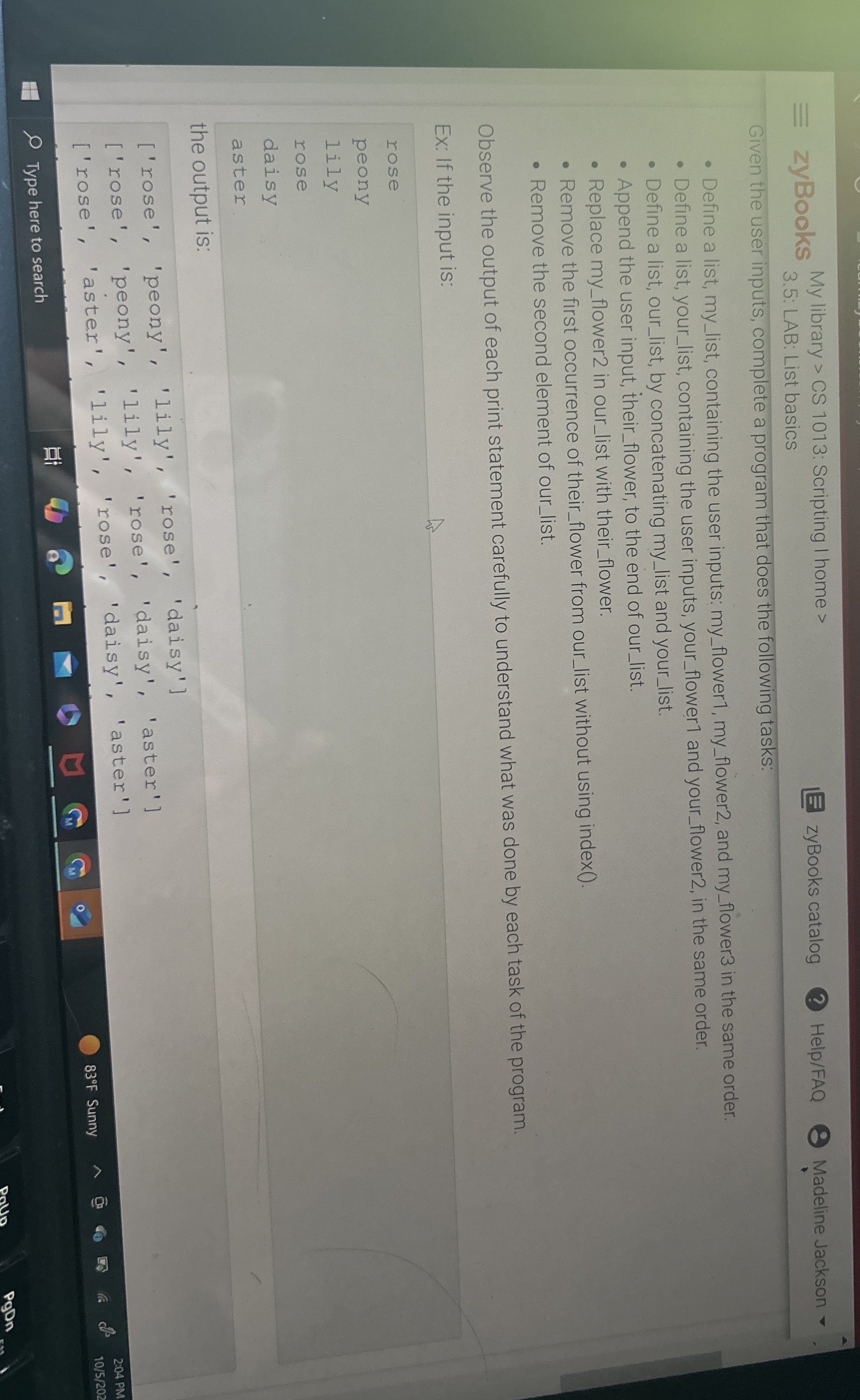 Solved Given the user inputs, complete a program that does | Chegg.com