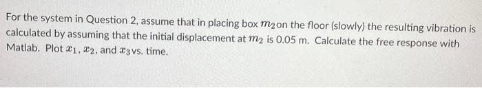 Solved Question 2 The vibration of a floor in a building | Chegg.com