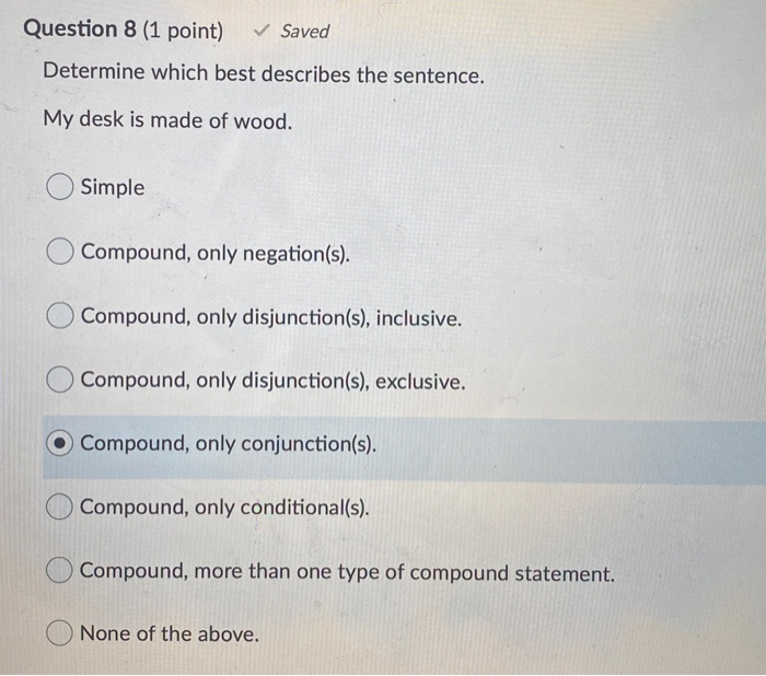 Solved Question 8 (1 point) Saved Determine which best | Chegg.com