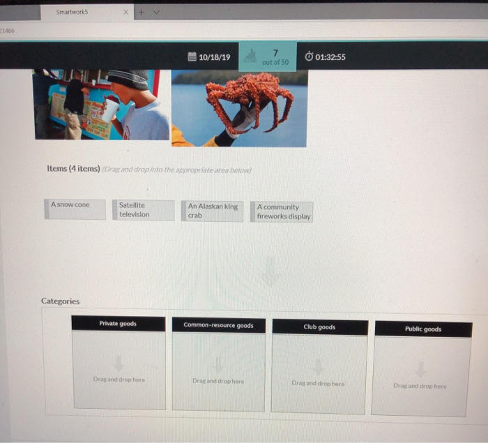 Solved Smartwork5 21466 O 01:32:55 10/18/19 out of 50 Items | Chegg.com