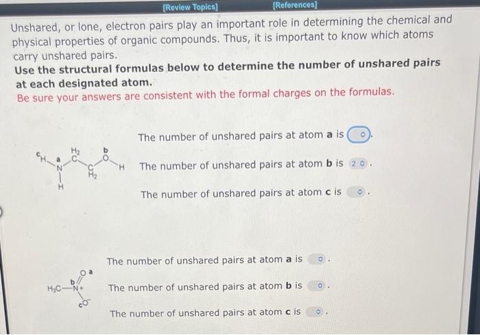Solved Unshared, or lone, electron pairs play an important | Chegg.com