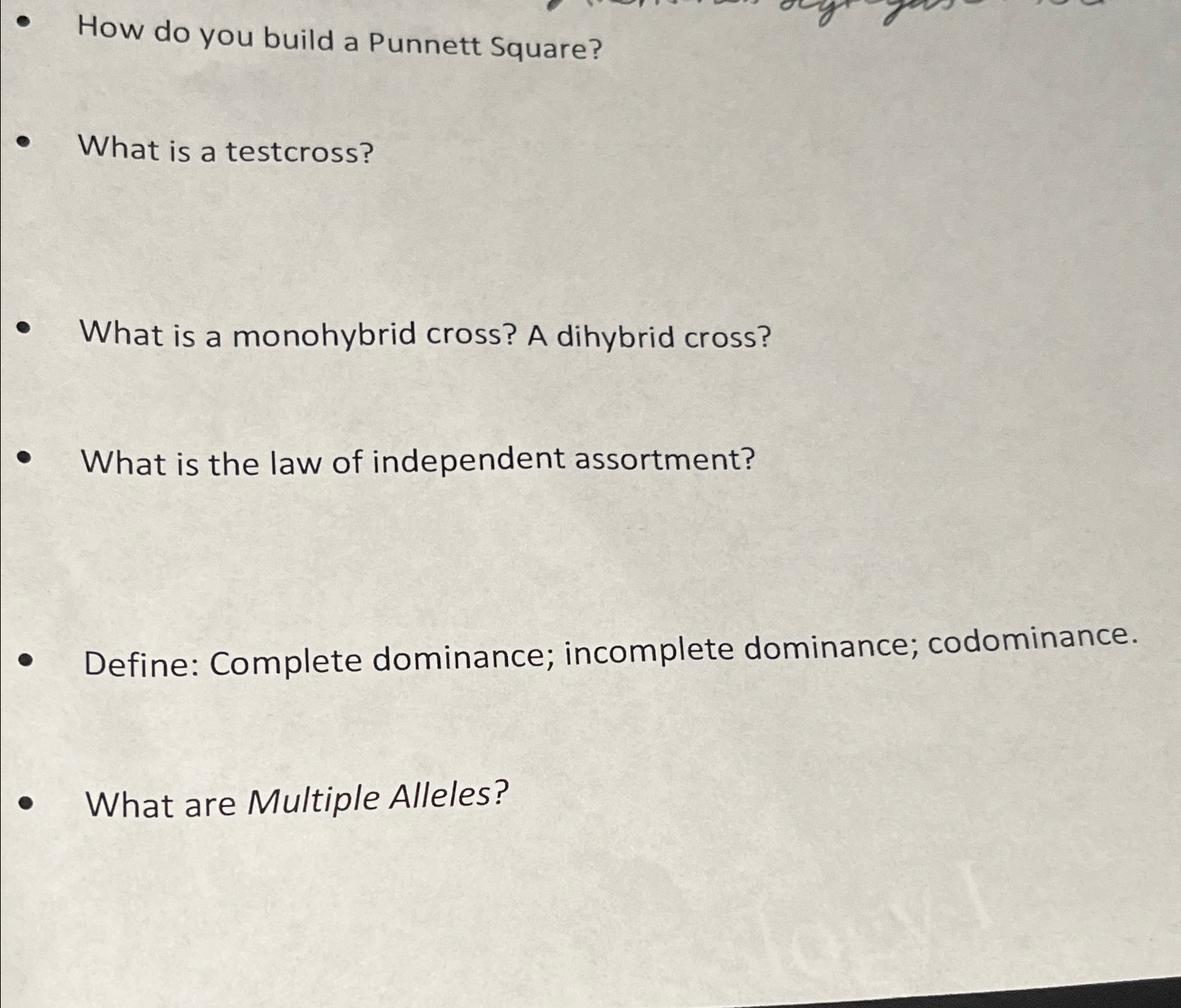 Solved How do you build a Punnett Square?What is a | Chegg.com