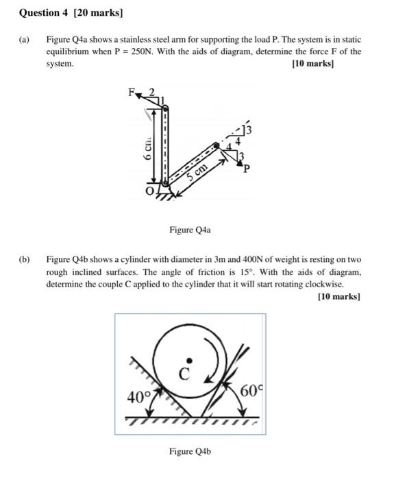 Solved Question 4 [20 marks] (a) Figure Q4a shows a | Chegg.com