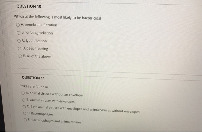 Solved QUESTION 10 Which of the following is most likely to | Chegg.com