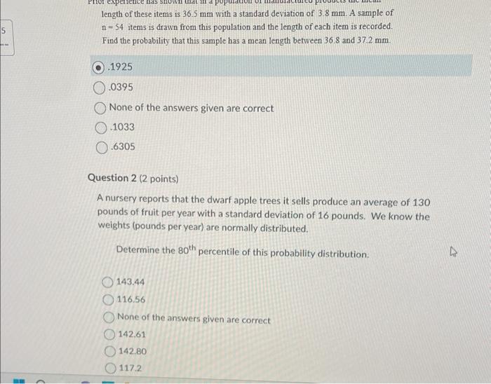 Solved length of these items is 36.5 mm with a standard | Chegg.com