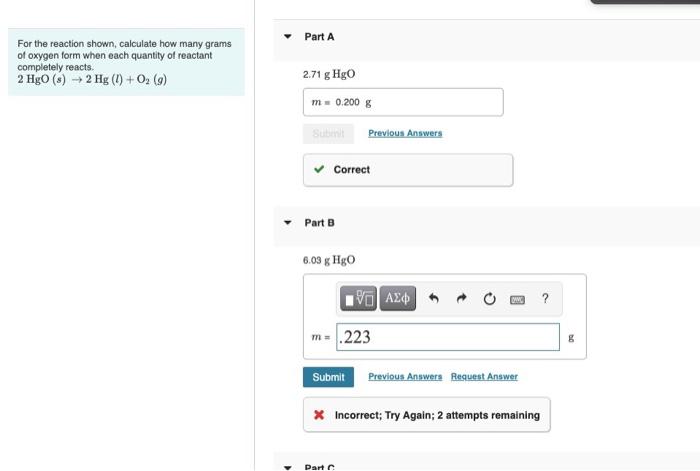 Solved I Am Not Sure How To Do Part B My Answer Was Wrong. | Chegg.com