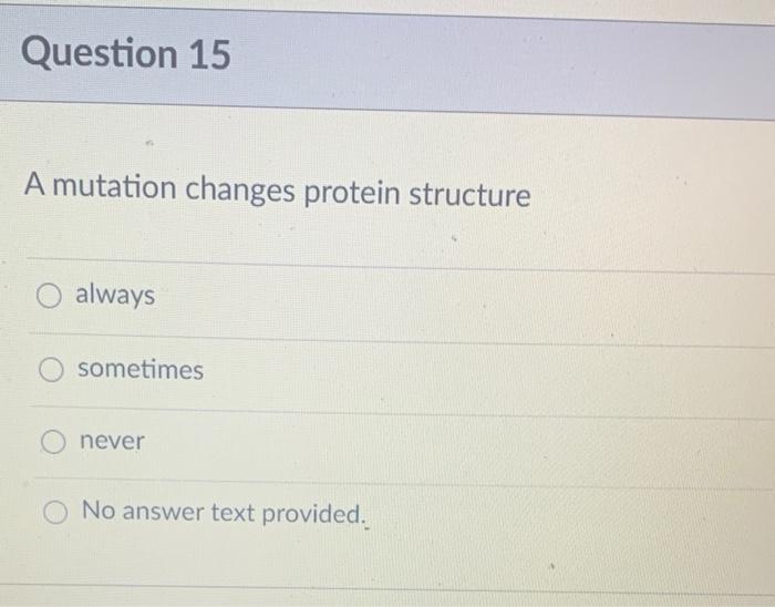 Solved 1 Question 12 A mutation that occurs in which of the | Chegg.com