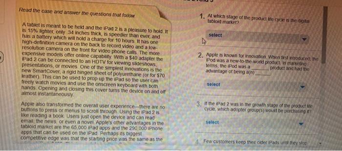 Solved Read the case and answer the questions that follow 1. | Chegg.com