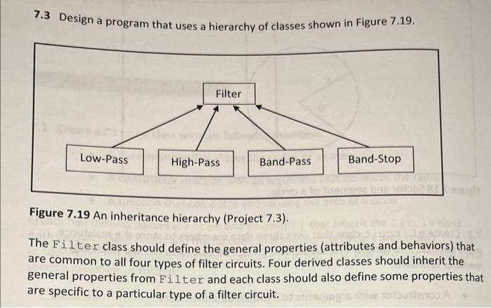 Solved 7.3 Design a program that uses a hierarchy of classes | Chegg.com