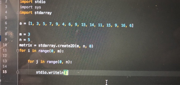 Solved PYTHON Question:How do i print a 2D list of dimenion | Chegg.com