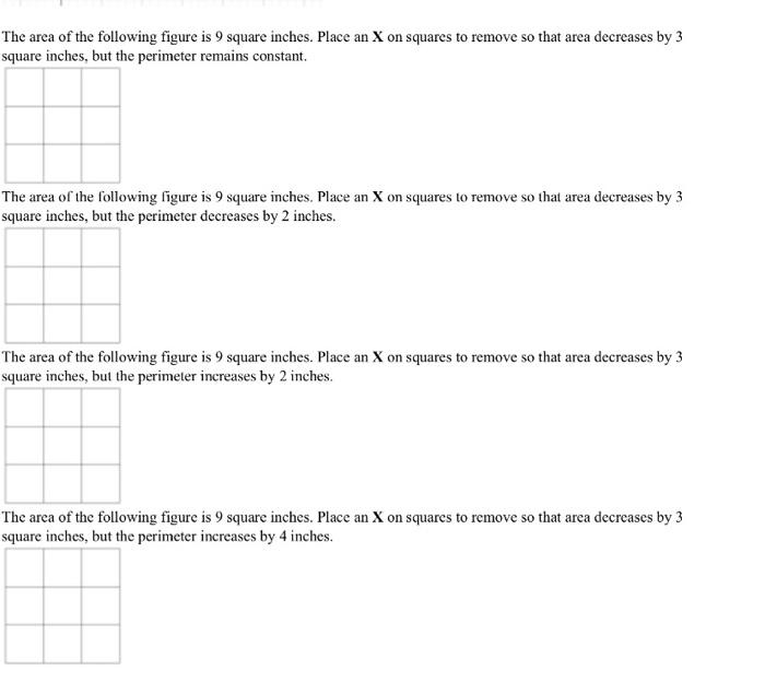 Solved The area of the following figure is 9 square inches. | Chegg.com