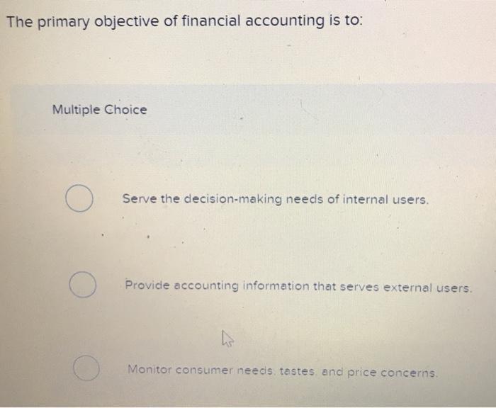 solved-the-primary-objective-of-financial-accounting-is-to-chegg