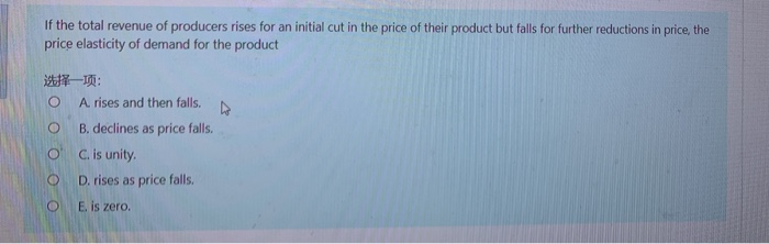 Solved If the total revenue of producers rises for an | Chegg.com