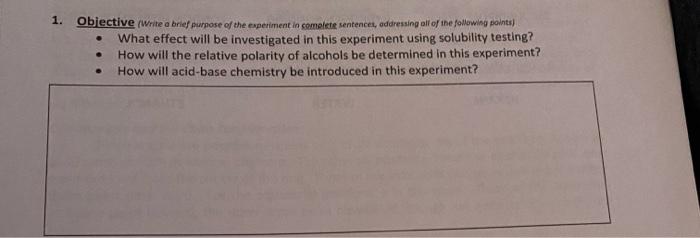Solved Experiment 1 Structure, Intermolecular Forces, and | Chegg.com
