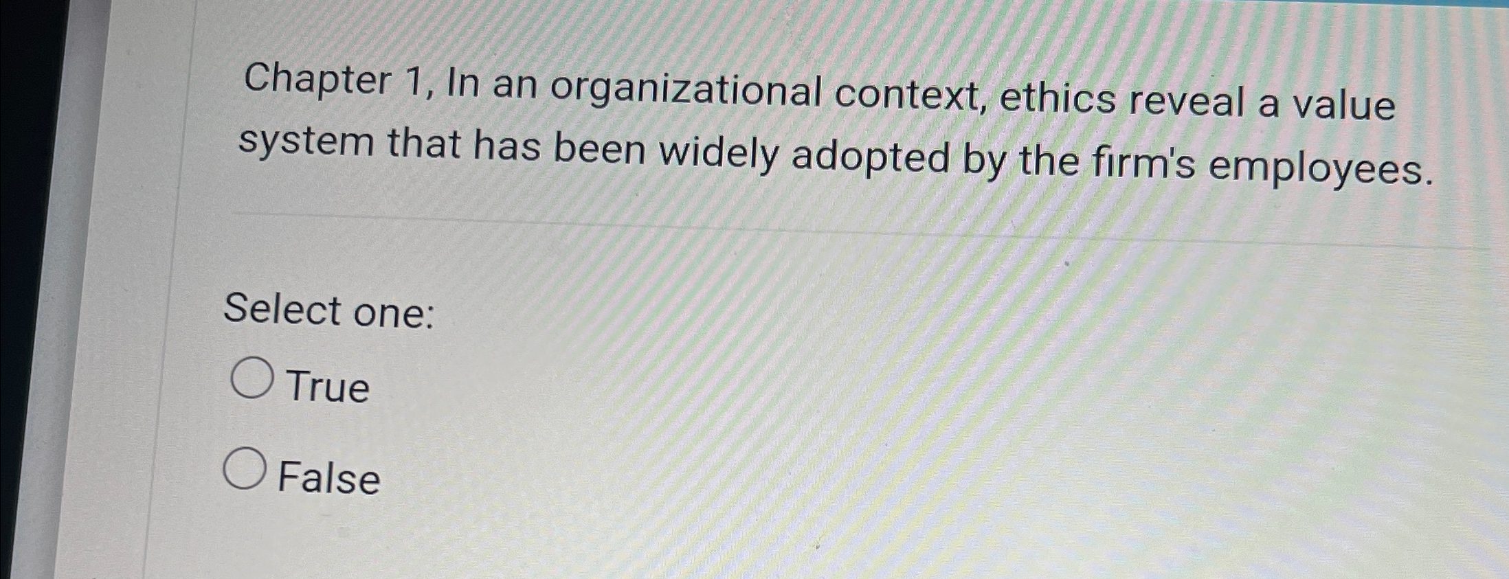 Solved Chapter 1, ﻿In an organizational context, ethics | Chegg.com