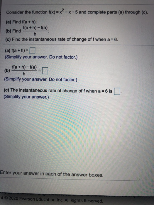 Solved Consider the function f(x) = x - x - 5 and complete | Chegg.com