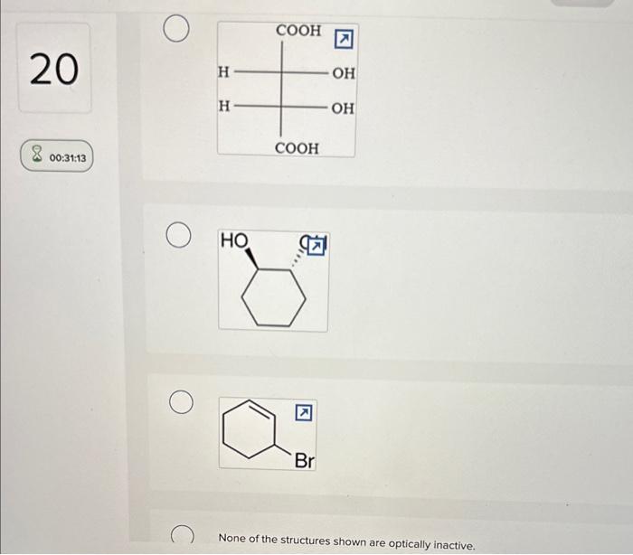 Solved Which Of The Molecules Shown Below Is Optically | Chegg.com