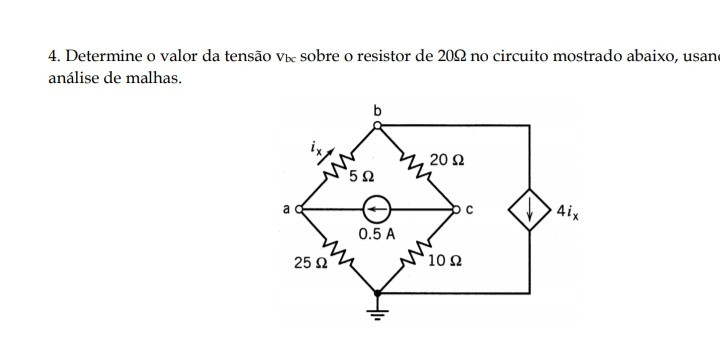 Solved Determine the value of the Vic voltage over the 20 | Chegg.com