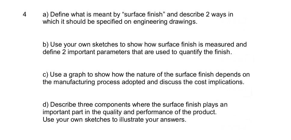 Solved 4 a) Define what is meant by 
