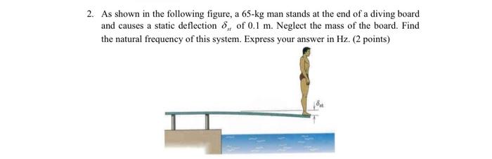 Solved 2. As shown in the following figure, a 65−kg man | Chegg.com