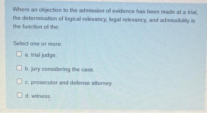 The purpose of separating the witnesses is to: Select | Chegg.com