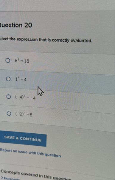 Solved uestion 20olect the expression that is correctly | Chegg.com