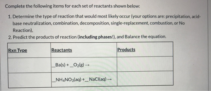 Solved Complete the following items for each set of | Chegg.com
