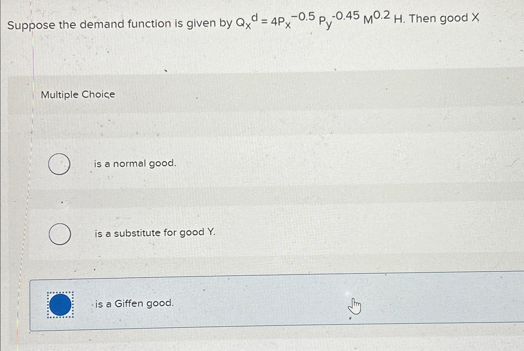 Solved Suppose the demand function is given by | Chegg.com