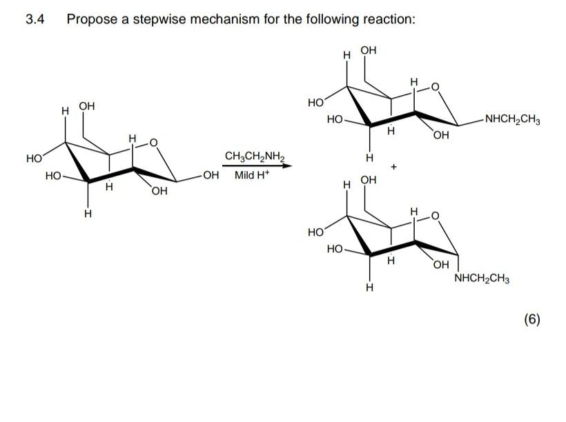 Solved 3.4 Propose a stepwise mechanism for the following | Chegg.com