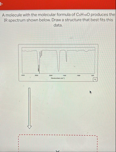 Solved A molecule with the molecular formula of C5H10O | Chegg.com