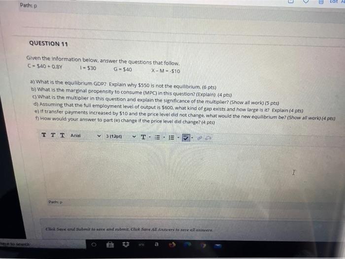Solved Given the information below, answer the questions | Chegg.com