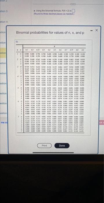 Solved Shown below are the number of trials and success | Chegg.com