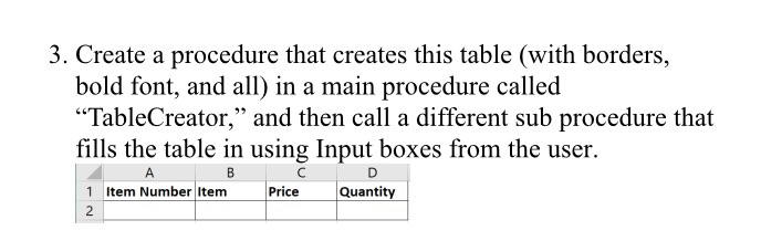 Solved 3. Create a procedure that creates this table (with | Chegg.com