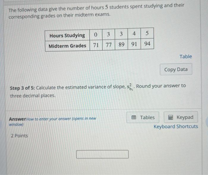Solved The following data give the number of hours 5 | Chegg.com