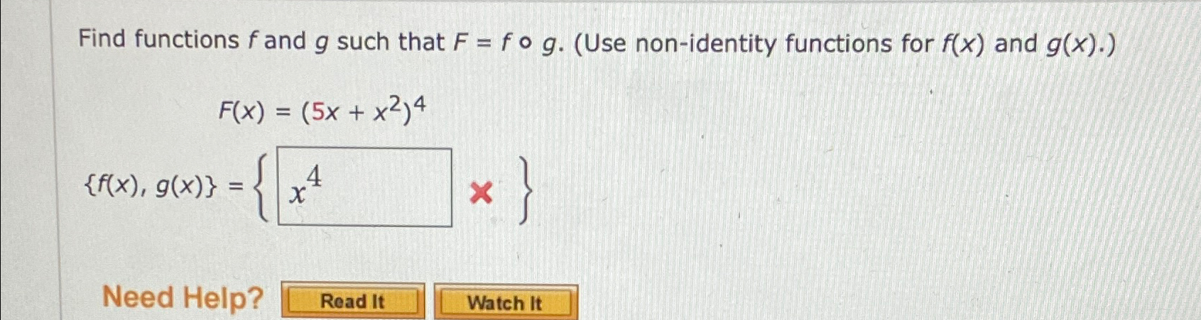 Solved Find Functions F ﻿and G ﻿such That F F G Use