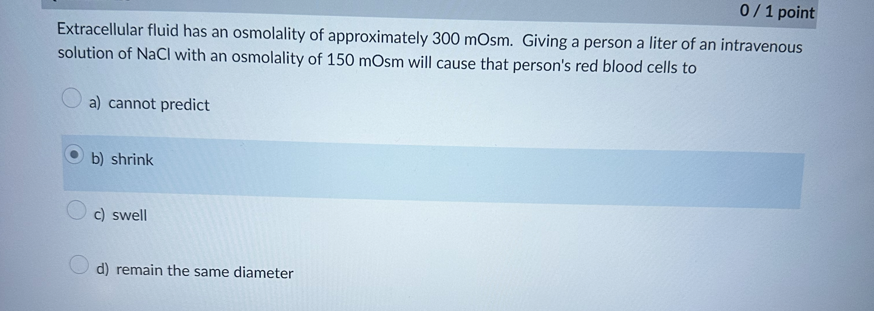 Solved Extracellular fluid has an osmolality of