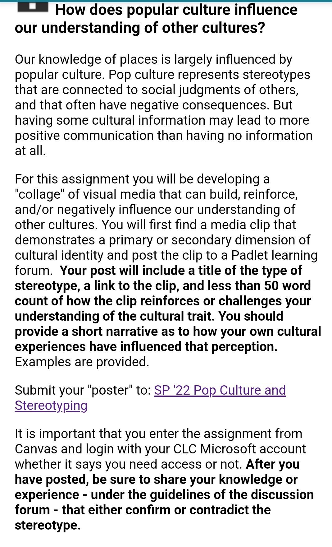 How does popular culture influence our understanding