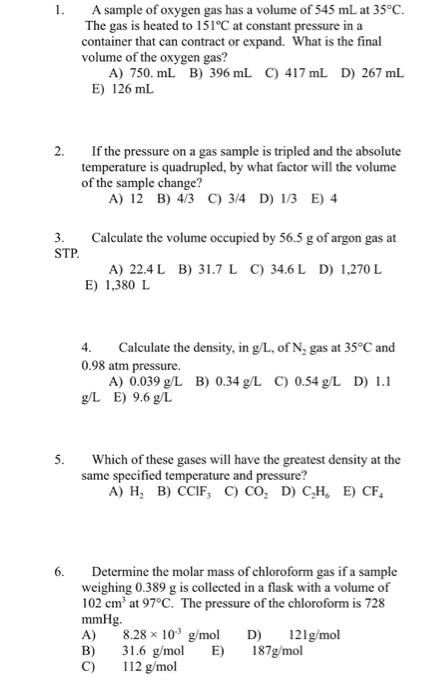 Solved 7 A 0 271 G Sample Of An Unknown Vapor Occupies 2 Chegg Com