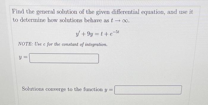 Solved Find The General Solution Of The Given Differential | Chegg.com