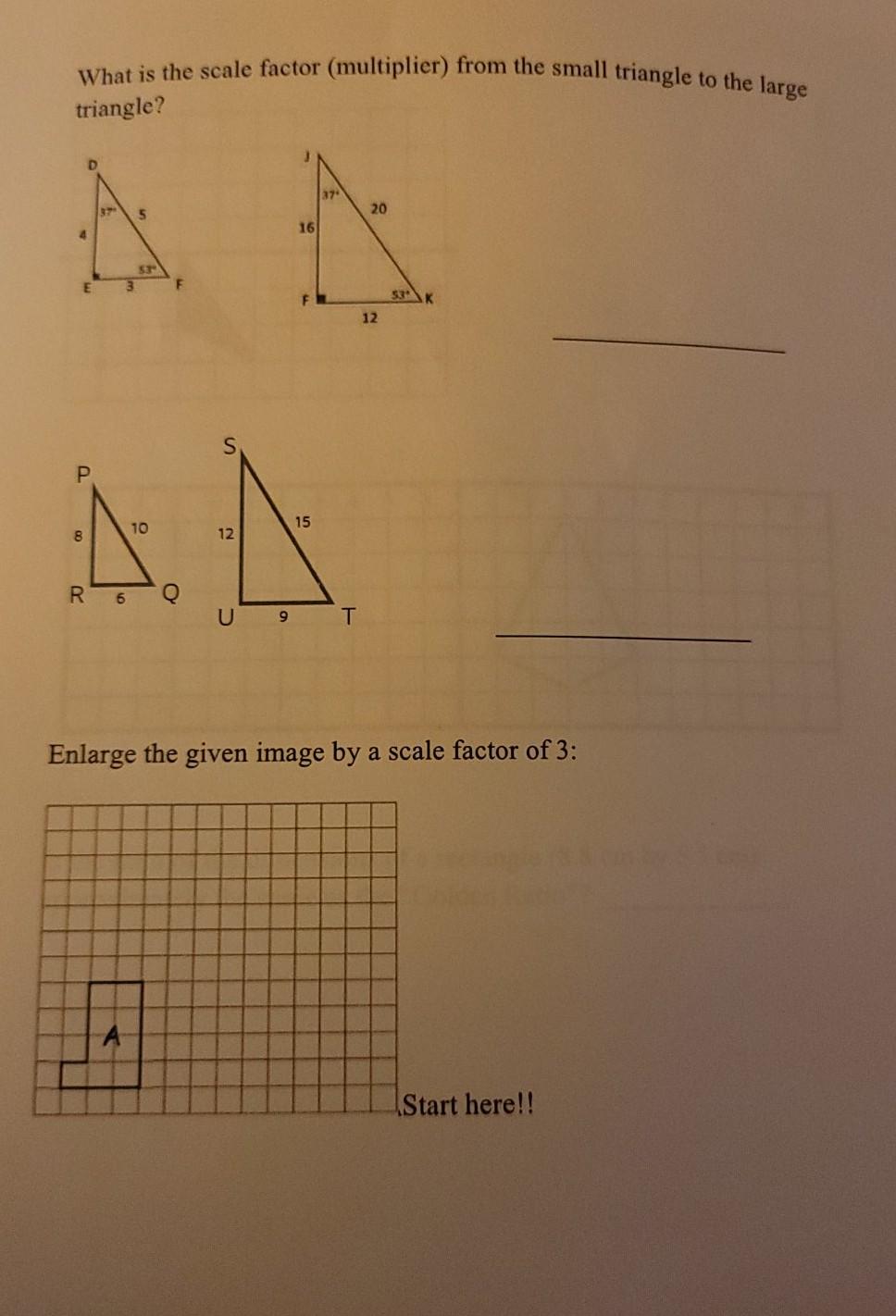 Scale triangle, Small