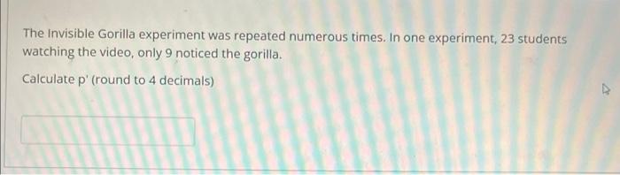 psychology experiment with gorilla