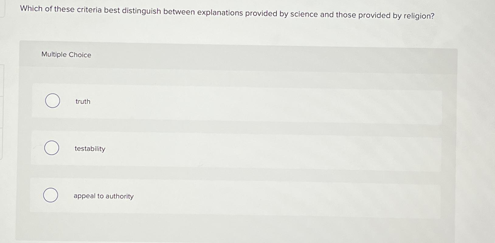 Solved Which Of These Criteria Best Distinguish Between | Chegg.com