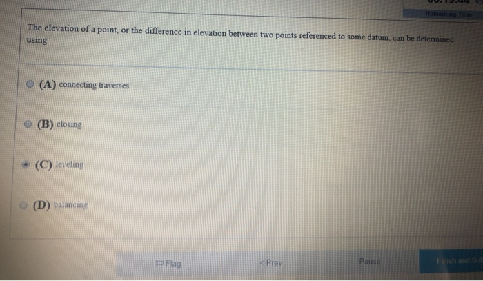 Solved The elevation of a point, or the difference in | Chegg.com