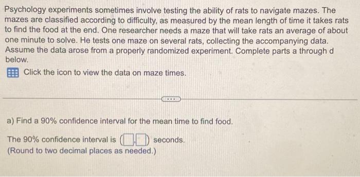 psychology experiments sometimes involve testing the ability