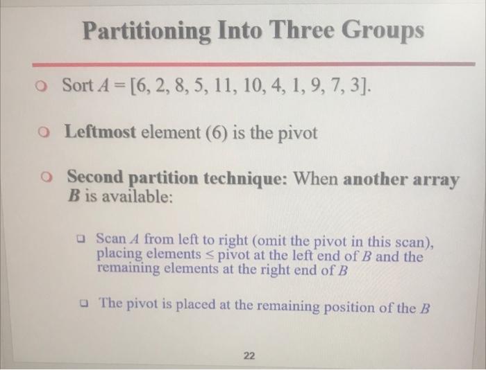 Solved 2- Partitioning methodsThe second and third | Chegg.com
