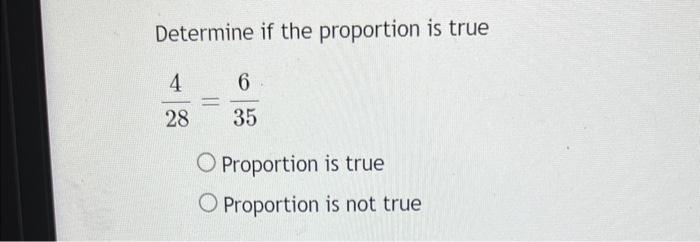 is 42 7 6 2 a true proportion