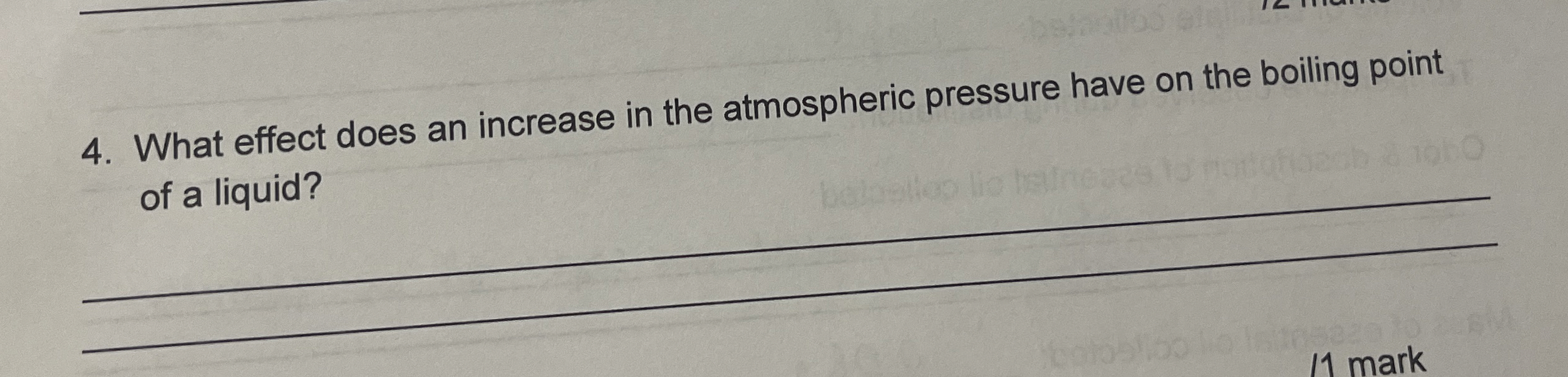 Solved What effect does an increase in the atmospheric | Chegg.com