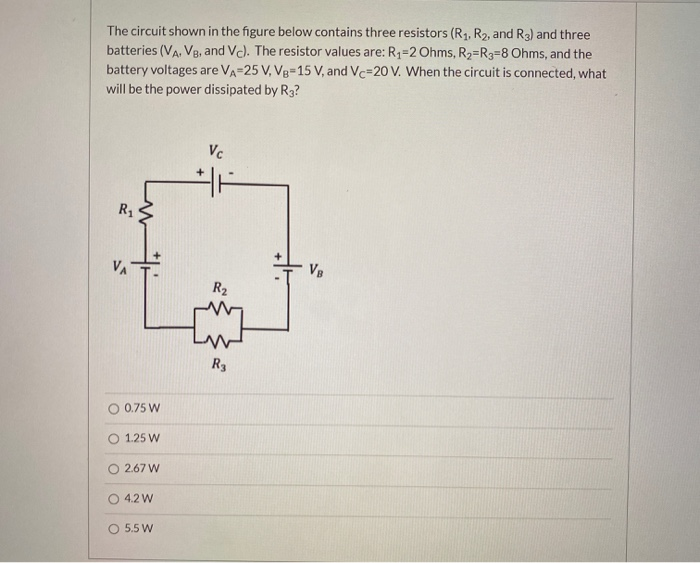 Solved The circuit shown in the figure below contains three | Chegg.com