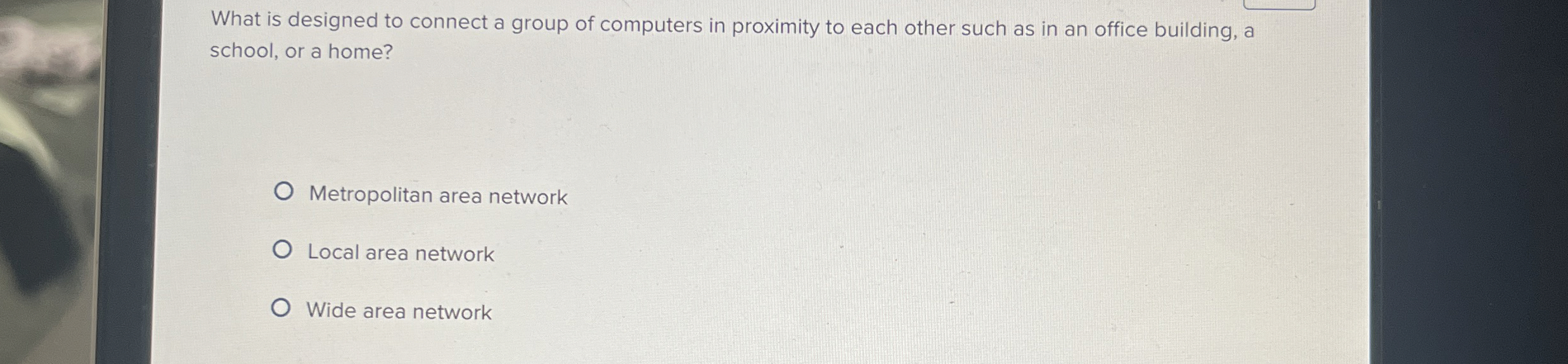 Solved What is designed to connect a group of computers in