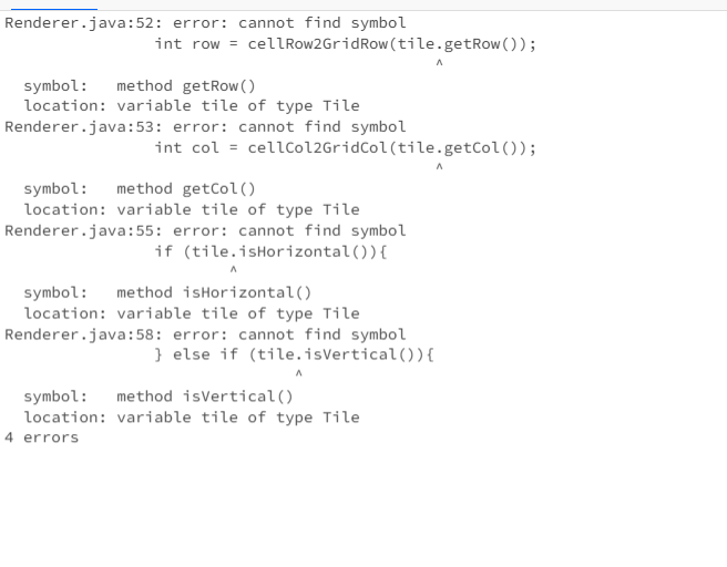 Solved I get the following errors: ```Renderer.java:52: | Chegg.com